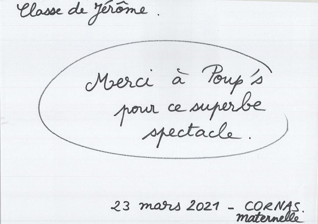 Dessin de l'école maternelle de Cornas, Poup's le clown