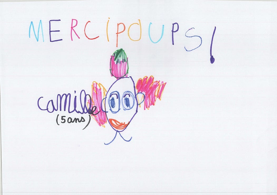 Dessin de l'école maternelle de Cornas, Poup's le clown