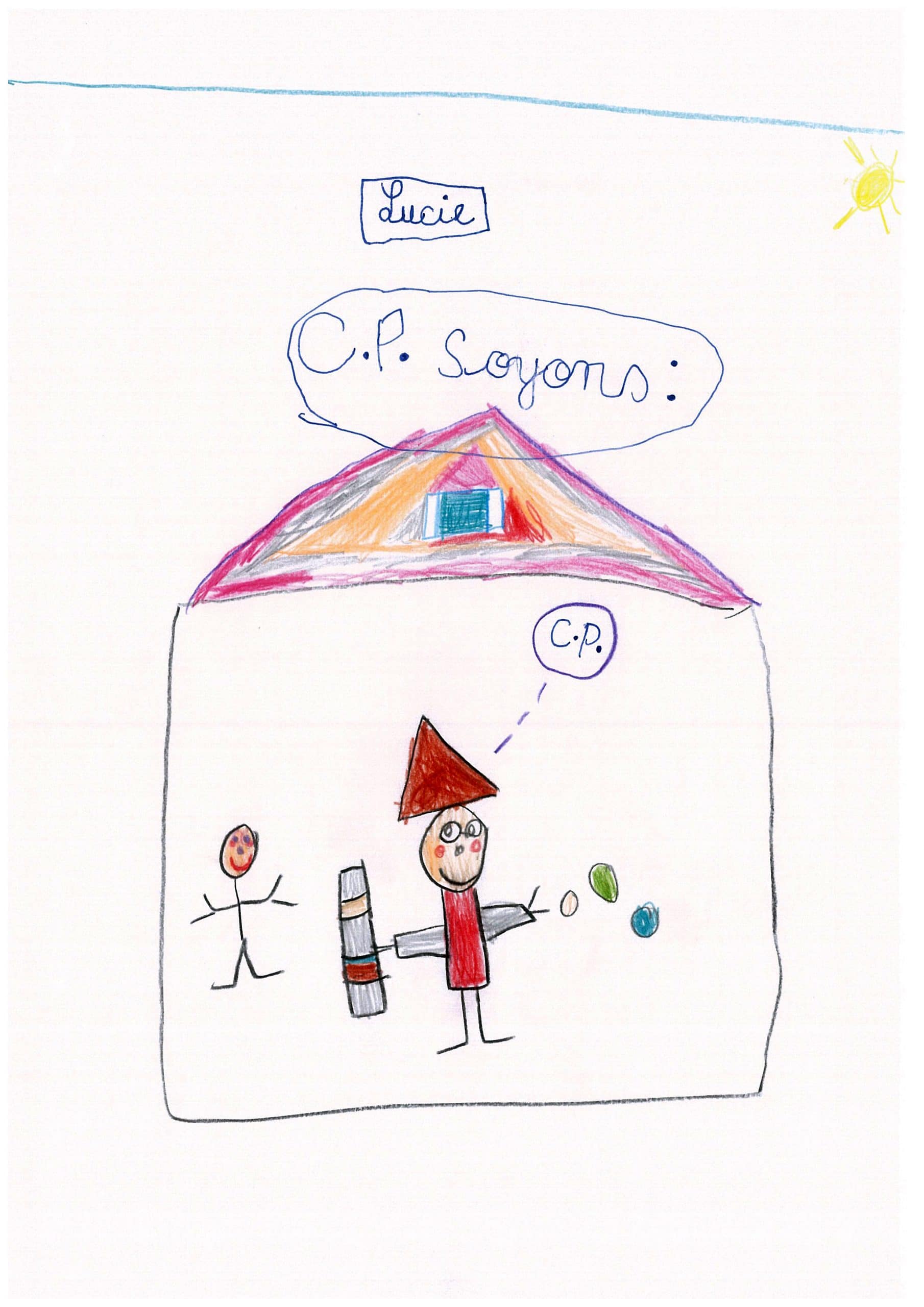 Dessins des enfants de la classe de Cp de Soyons dans le cadre de Mimages2021