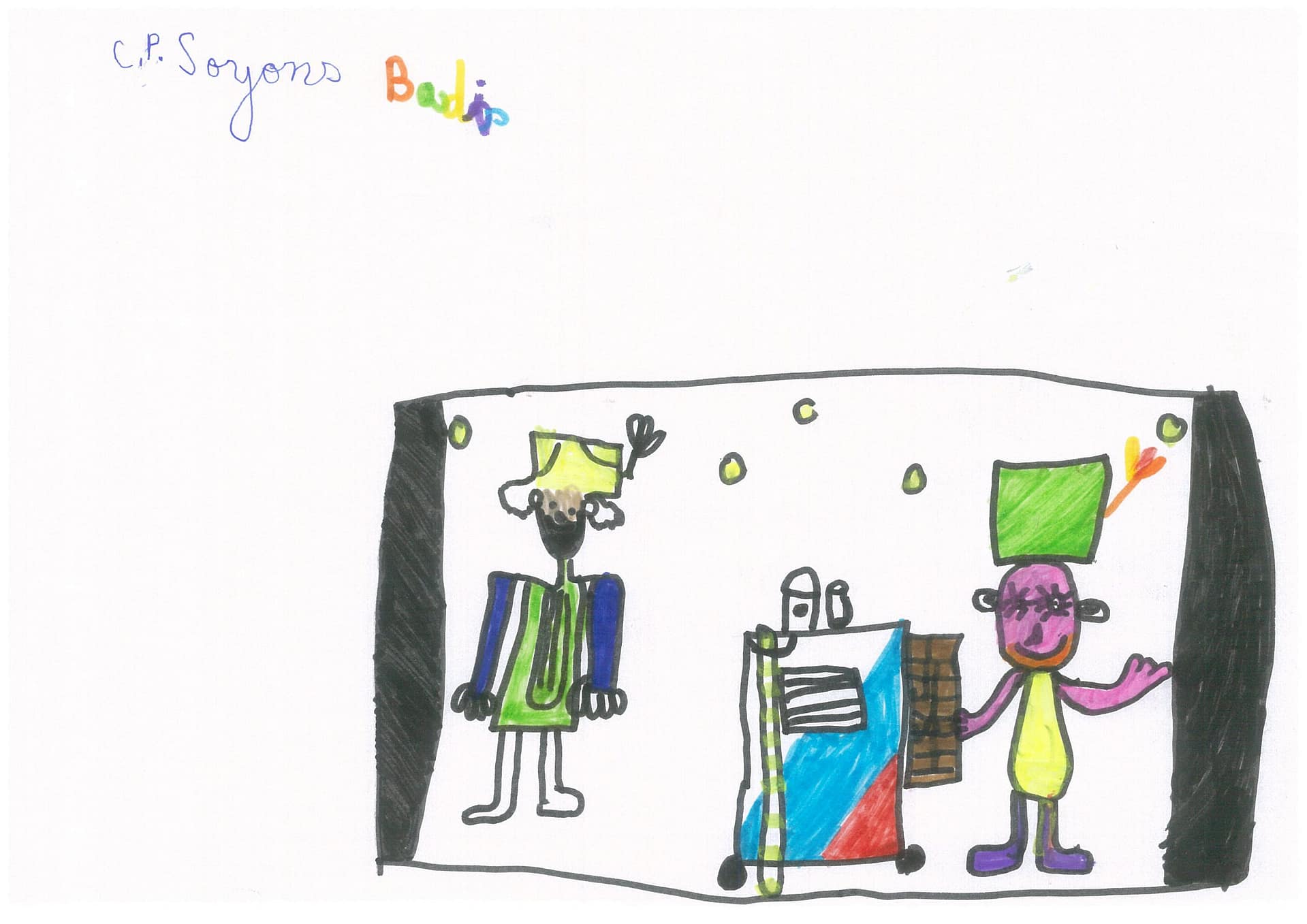 Dessins des enfants de la classe de Cp de Soyons dans le cadre de Mimages2021