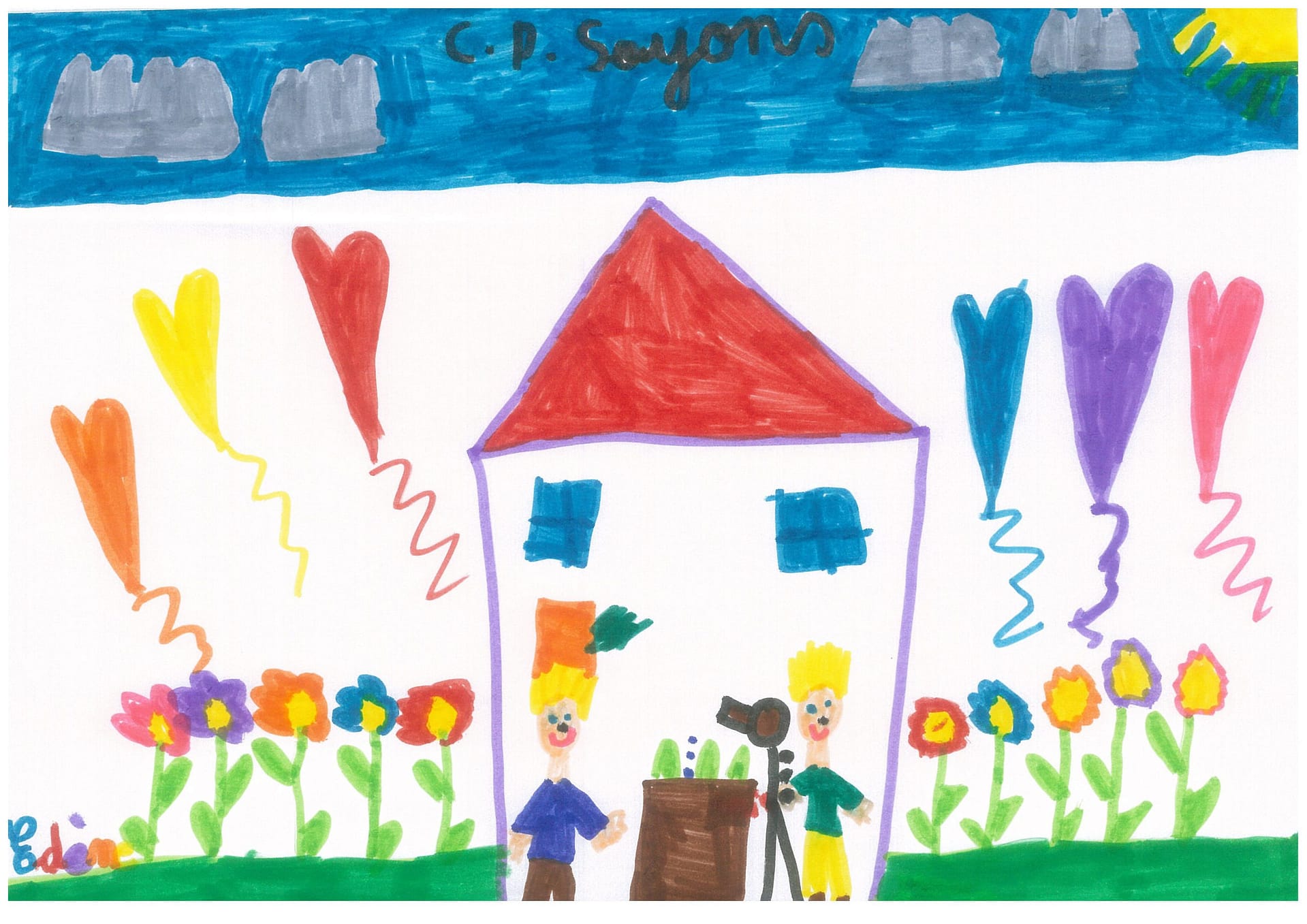 Dessins des enfants de la classe de Cp de Soyons dans le cadre de Mimages2021