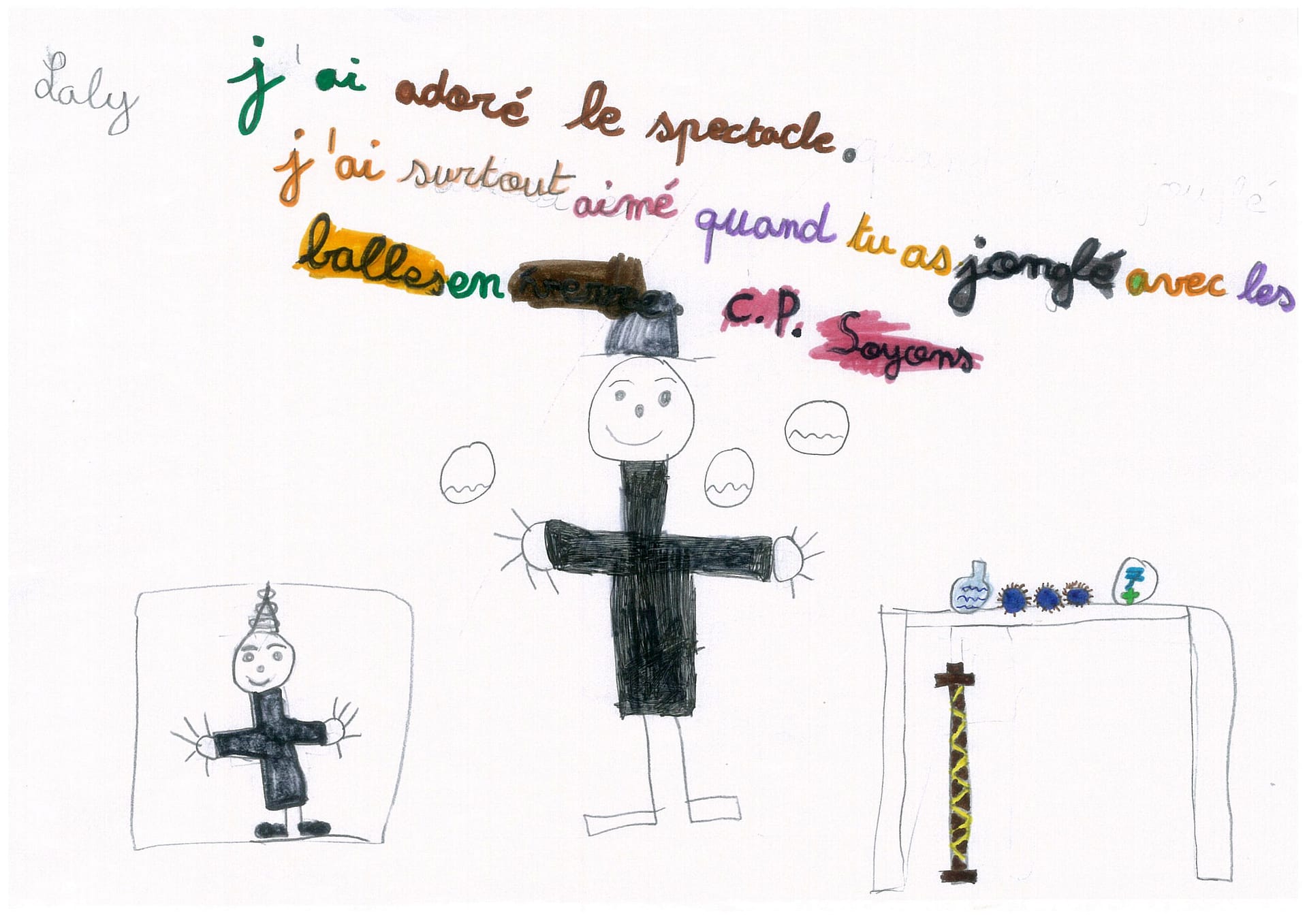 Dessins des enfants de la classe de Cp de Soyons dans le cadre de Mimages2021