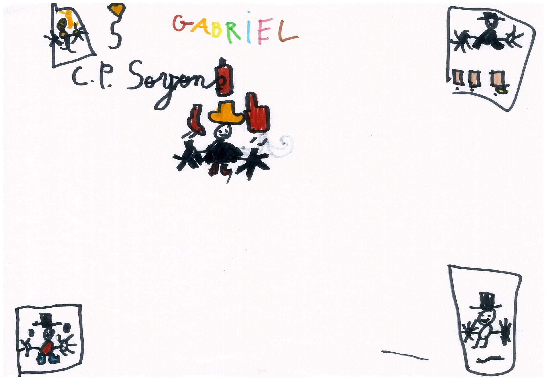 Dessins des enfants de la classe de Cp de Soyons dans le cadre de Mimages2021