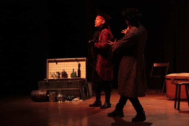 Les Frères de la côte, spectacle de la compagnie Zinzoline et d'Absolu théâtre, représentation du 13/02/2015 à la Cacharde