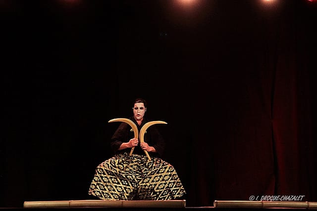 soirée Mimages fait son cirque à Saint-Sylvestre en Ardèche, festival du geste et du Mime, 2018, Shintaï Jonglo