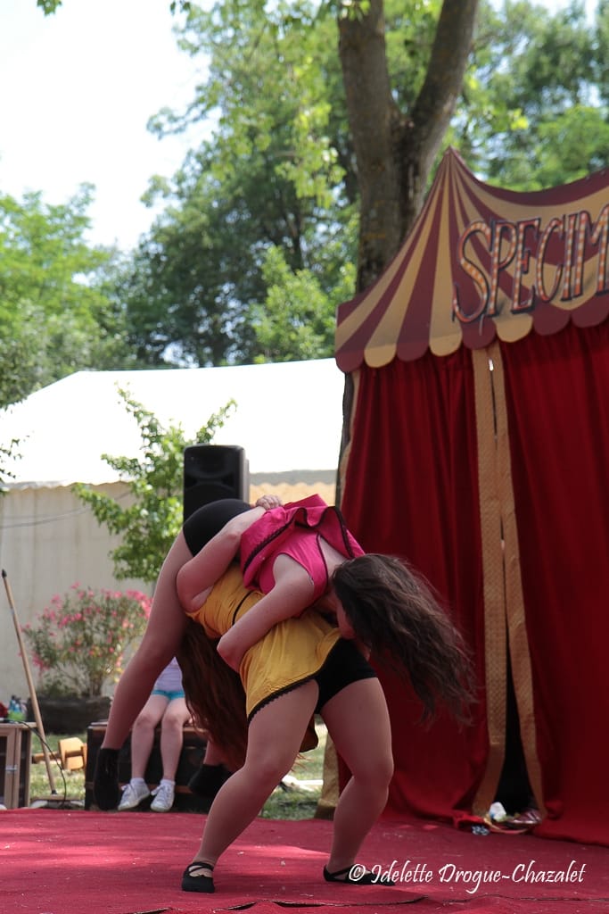 Quinzième festival "l'enfance de l'art" à Saint-Péray à la Cacharde organisé par la compagnie Zinzoline, spectacle les specimens