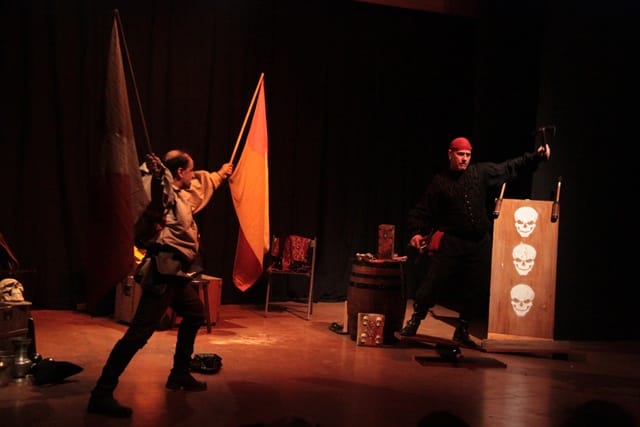 Les Frères de la côte, spectacle de la compagnie Zinzoline et d'Absolu théâtre, représentation du 13/02/2015 à la Cacharde